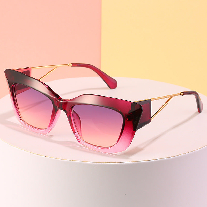 Übergroße Mode-Sonnenbrille mit einzigartigem geometrischem Rahmen Brehn