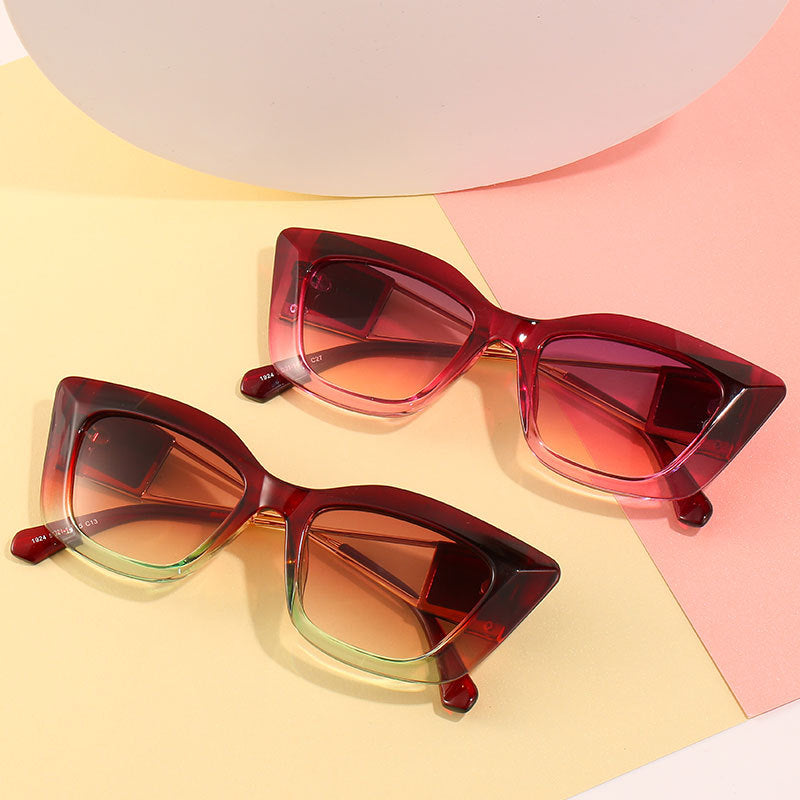 Übergroße Mode-Sonnenbrille mit einzigartigem geometrischem Rahmen Brehn