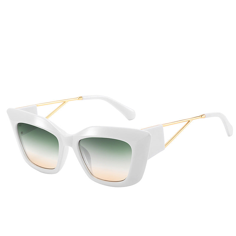 Übergroße Mode-Sonnenbrille mit einzigartigem geometrischem Rahmen Brehn