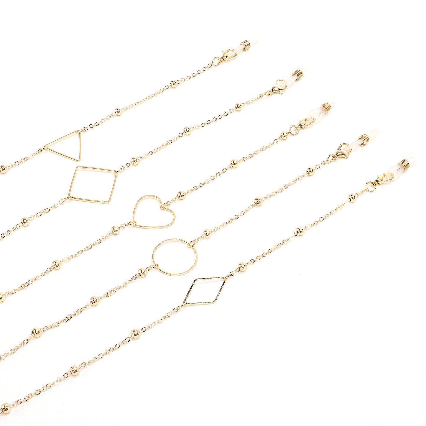 Eleganter goldener Kettenbrillenhalter Brehn