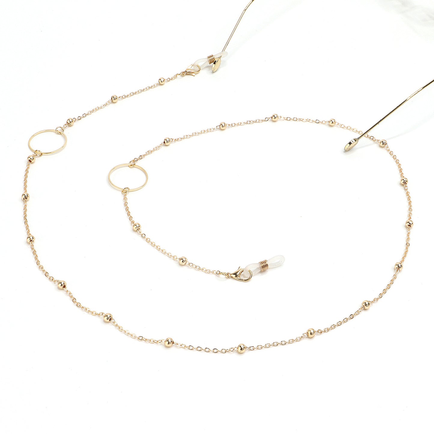 Eleganter goldener Kettenbrillenhalter Brehn