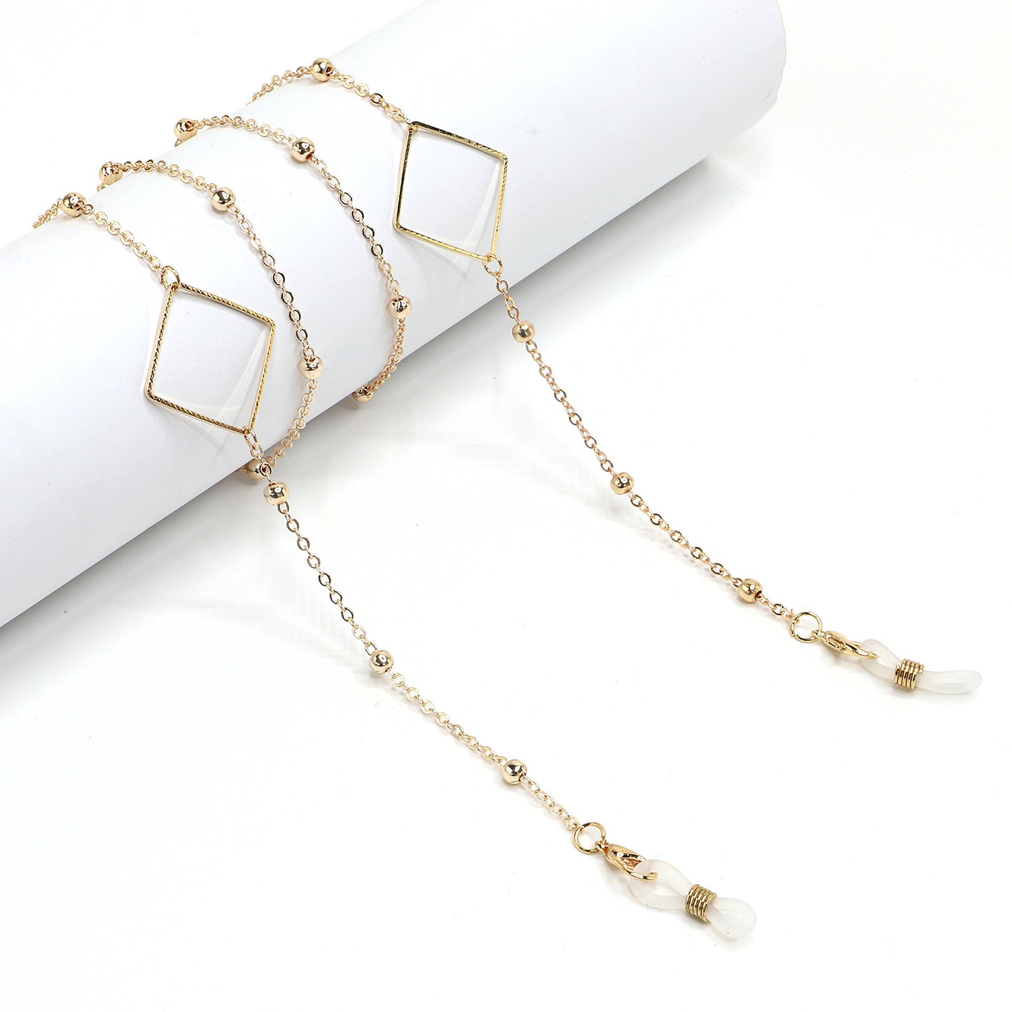 Eleganter goldener Kettenbrillenhalter Brehn