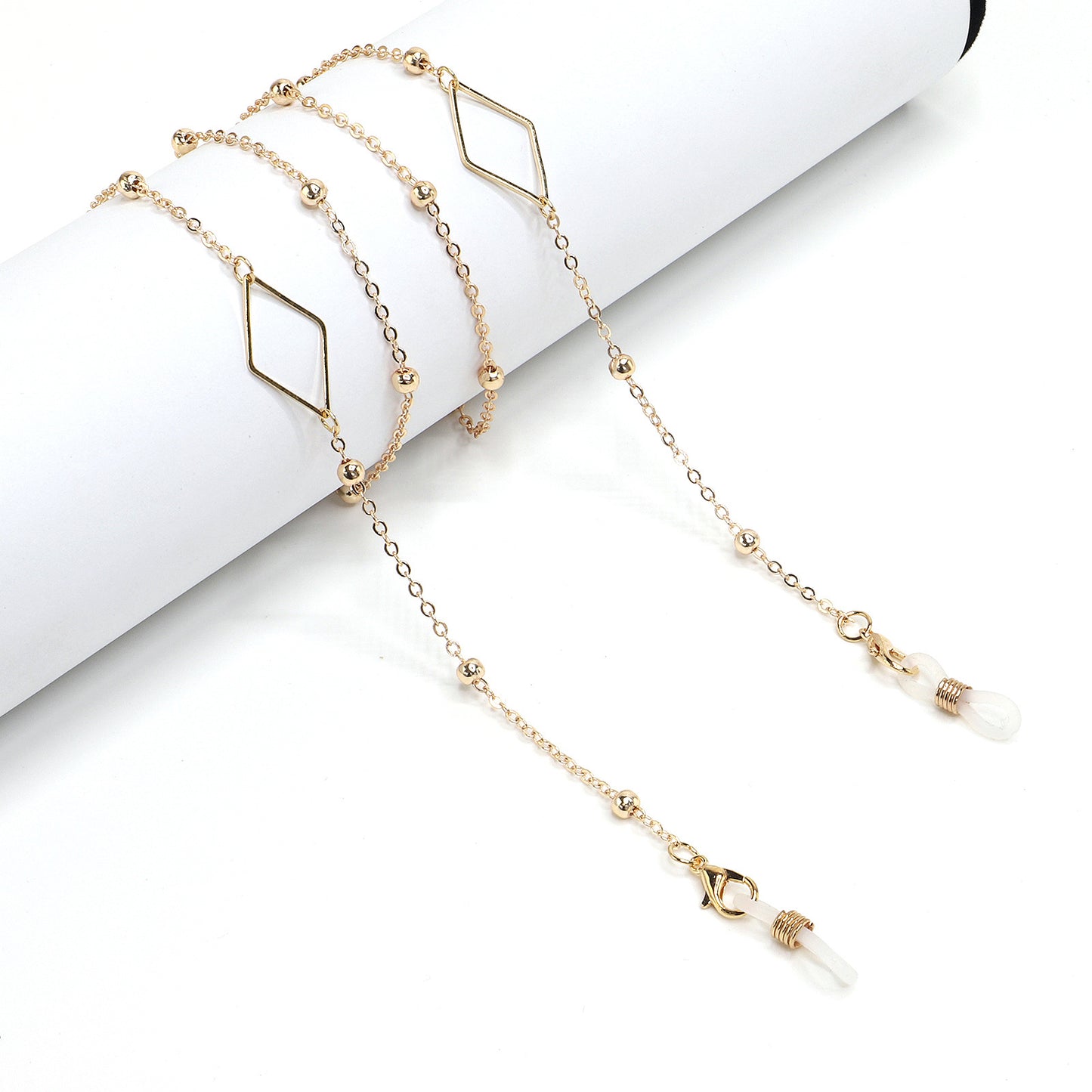 Eleganter goldener Kettenbrillenhalter Brehn