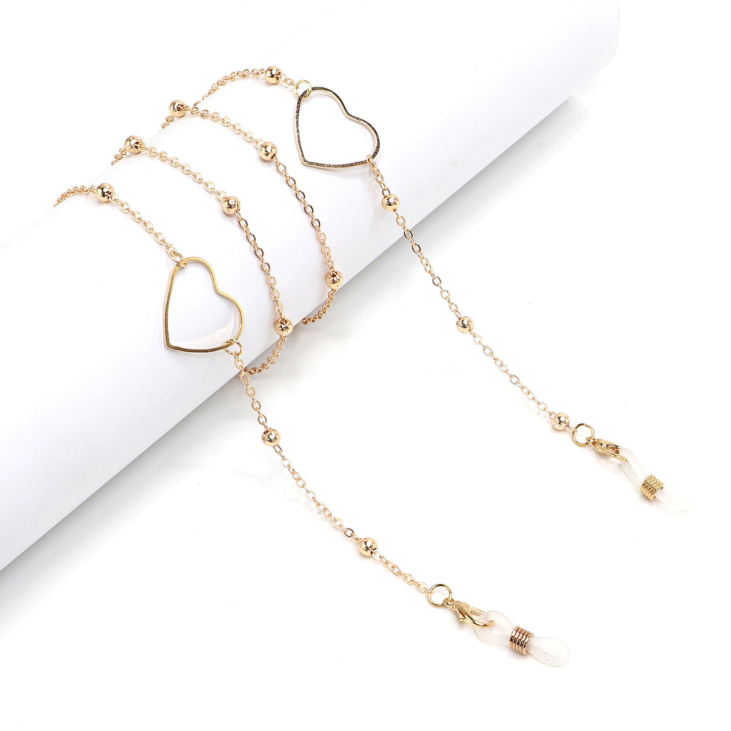 Eleganter goldener Kettenbrillenhalter Brehn