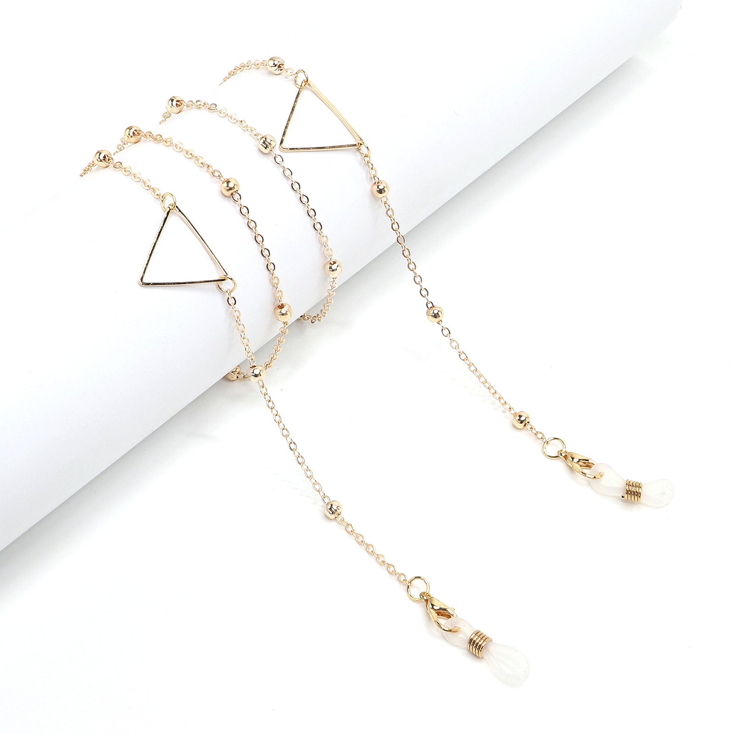 Eleganter goldener Kettenbrillenhalter Brehn