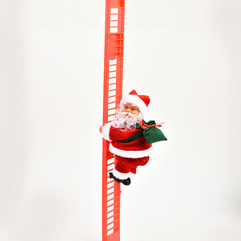 Brehn | Kletterleiter Elektrischer Weihnachtsmann Kletternde Rote Leiter Puppe Spielzeug