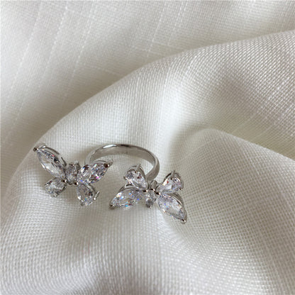 Elegante von Schmetterlingen inspirierte verstellbare Ring Brehn