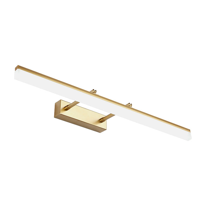 16"/19.5" W Rechte Wandlampe Beleuchtung Moderner Stil Acryl LED Badezimmer Waschbecken Leuchte in Gold, Warm/Weiß Licht | Brehn