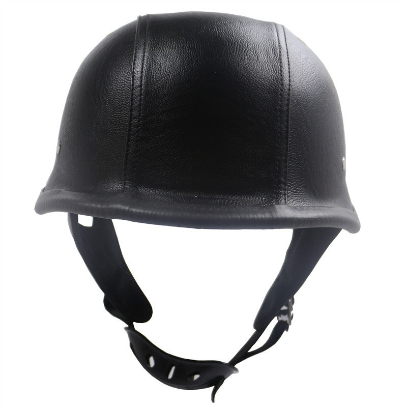 Klassischer Leder-Motorradhelm Brehn