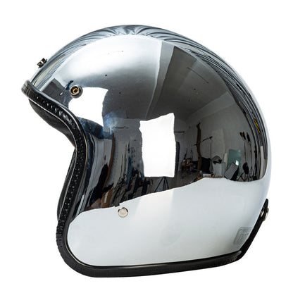 Retro Chrome Motorradhelm Brehn