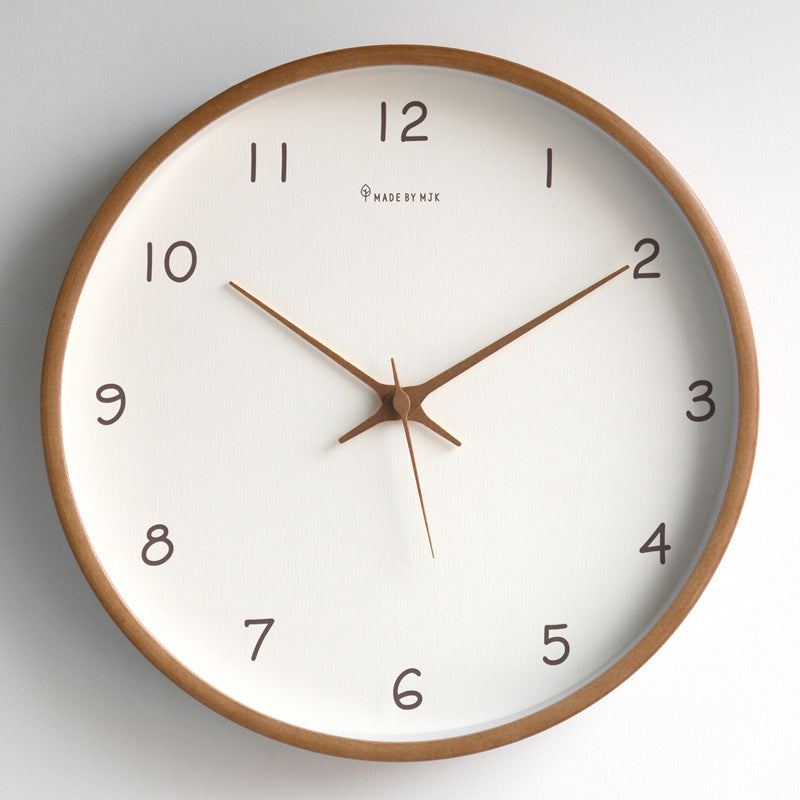 Brehn | Schlichte analoge Massivholz-Wanduhr für Zuhause – zeitlos und elegant!