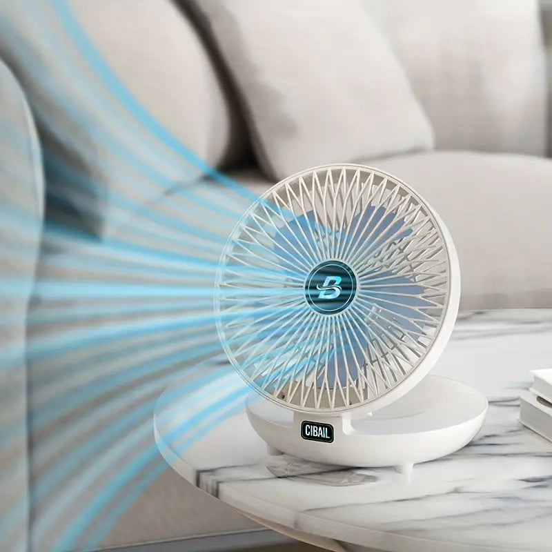 Tragbarer Wandventilator | Multifunktional, USB-Akku und flüsterleise für Zuhause, Büro und den Außenbereich | Brehn