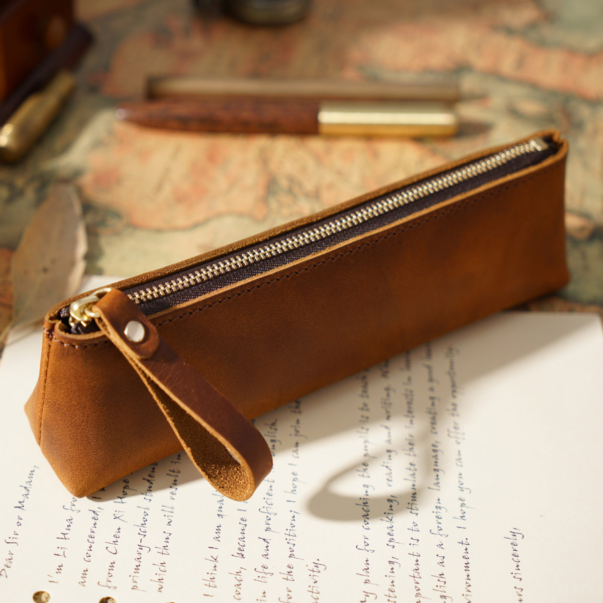 Premium Leder Bleistift Etui
