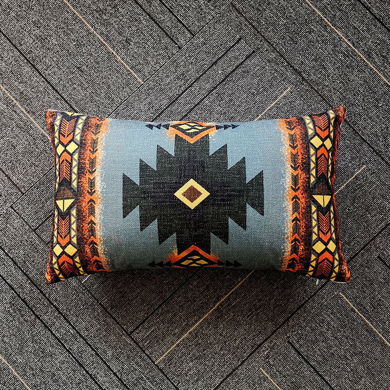 Ikat-Print Quadrat Decorative Throw Kissenbezug mit verborgener Reißverschluss