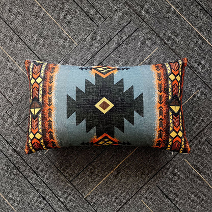 Ikat-Print Quadrat Decorative Throw Kissenbezug mit verborgener Reißverschluss