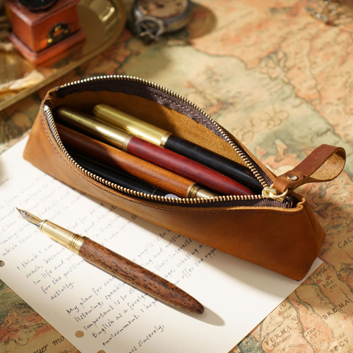 Premium Leder Bleistift Etui