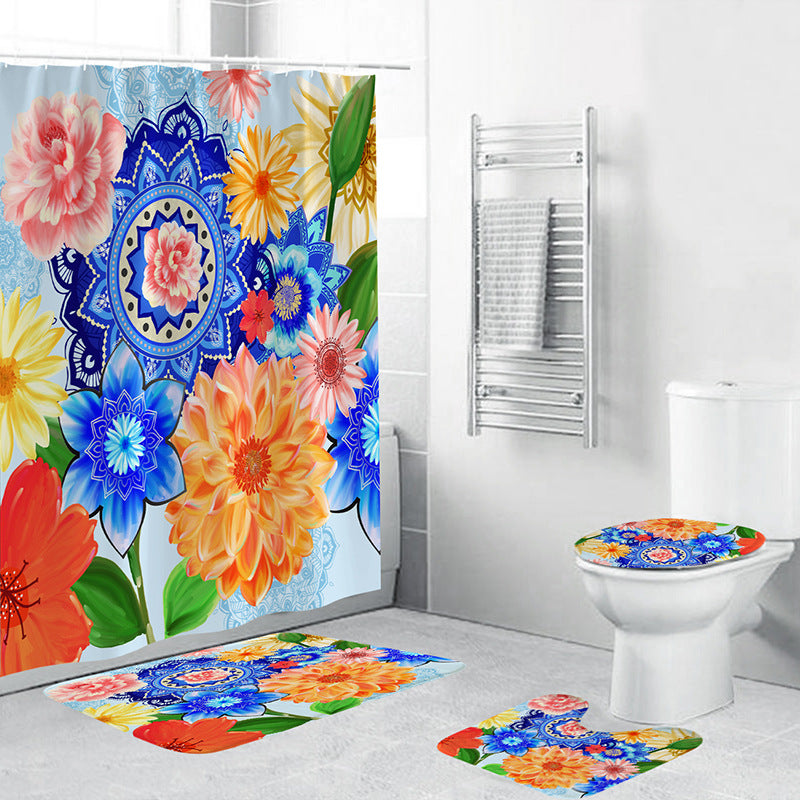 Florales Muster Badezimmer-Set Brehn