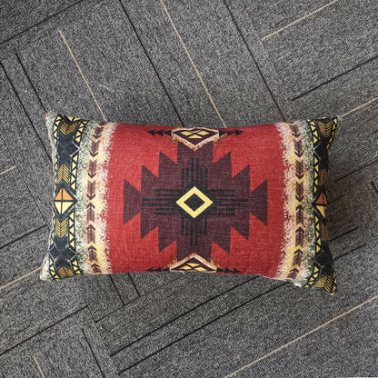 Ikat-Print Quadrat Decorative Throw Kissenbezug mit verborgener Reißverschluss
