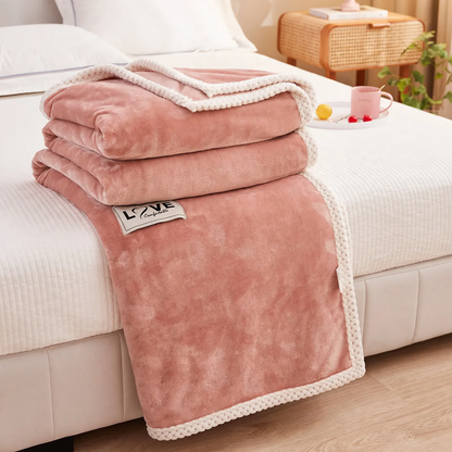 Milchfaser-Fleece-Decke, unifarben, verschiedene Größen
