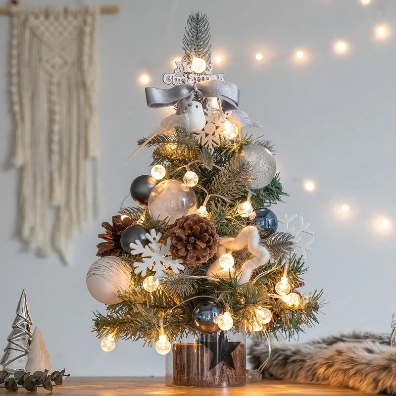 Mini-Weihnachtsbaum-Set für den Tisch