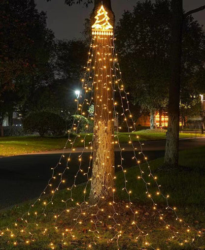 LED-Sternen-Wasserfall-Lichterkette