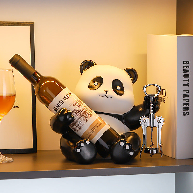 Panda-Weinflaschenhalter, minimalistisches Design