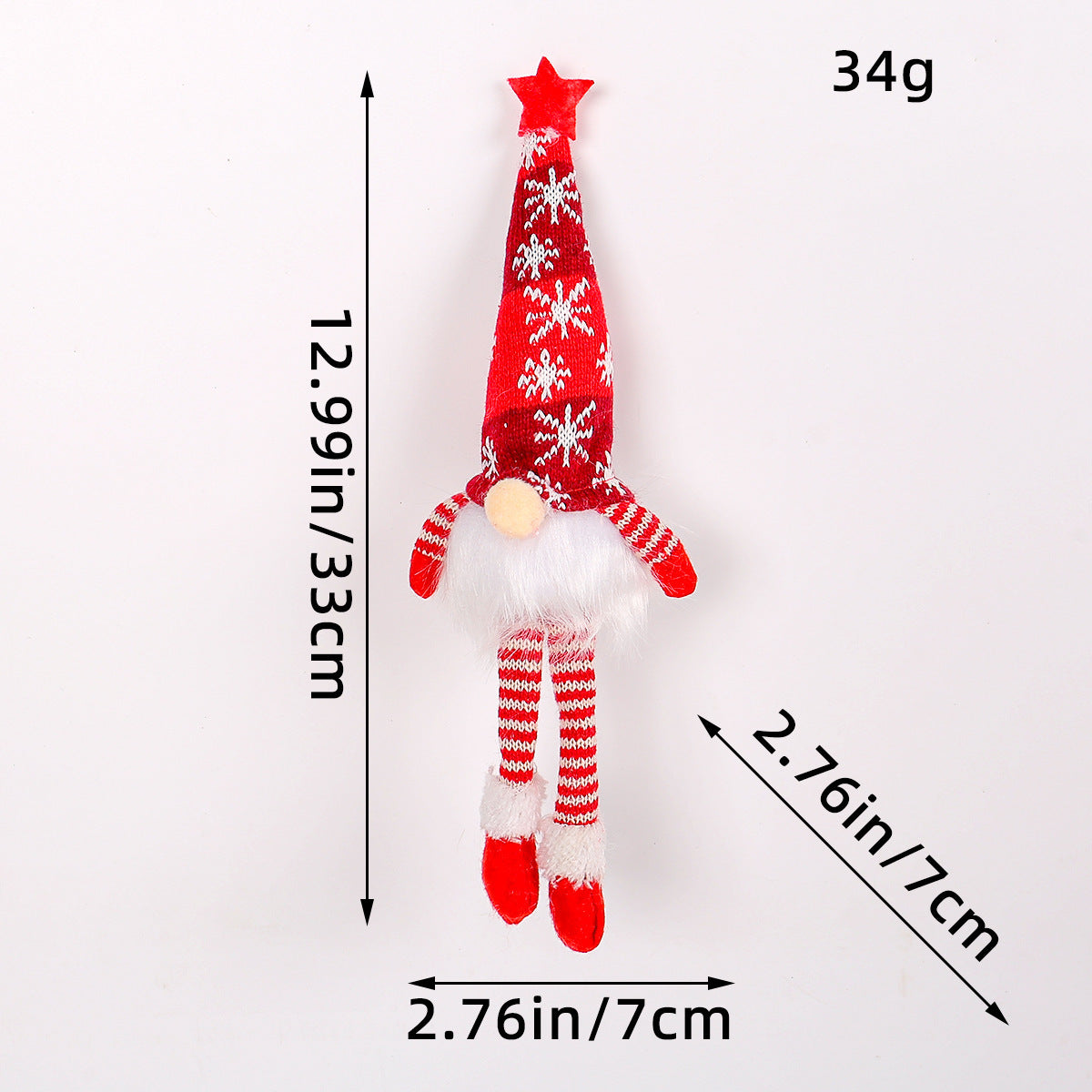 Leuchtende Weihnachts-Wichtelfigur mit Pailletten