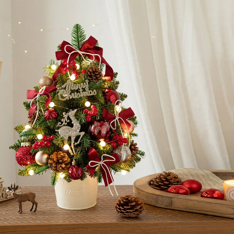 Mini-Weihnachtsbaum aus PE, 45 oder 60 cm, mit Beleuchtung