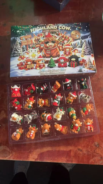 Weihnachts-Adventskalender mit 24 Anti-Stress-Figuren