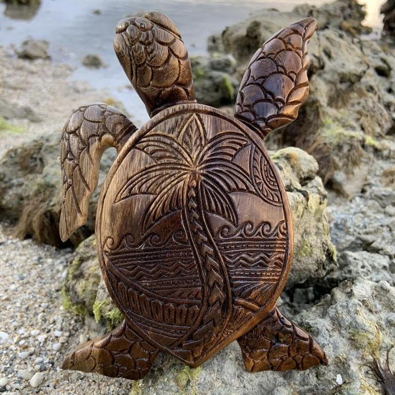Holzskulptur Hawaii-Schildkröte | Brehn