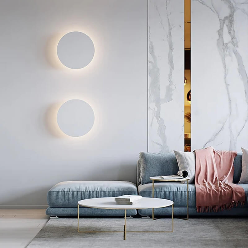 Brehn | GlowOrb Minimalistische Runde LED Wandleuchte | Farbvielfalt | Dimmbares Licht