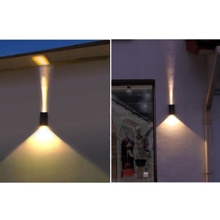 Solar Einfach Trapez Outdoor Wasserfest LED Wand Sconce Lampe | Brehn