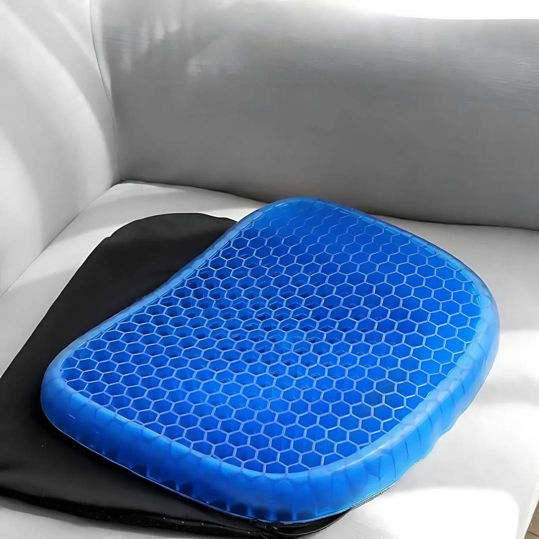 ComfortGel Orthopädisches Gel-Sitzkissen | Druckentlastung - Steißbeinschmerzen - Lendenwirbelstütze - Für Bürostuhl - Auto - Rollstuhlgebrauch Brehn
