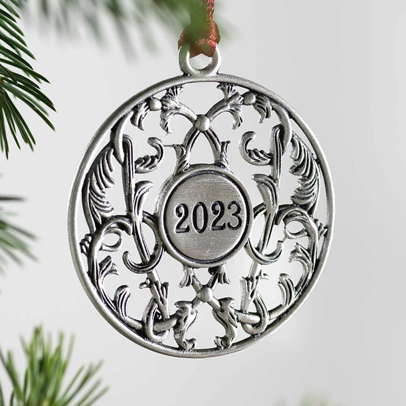 Weihnachtsdekoration aus massivem Zinn