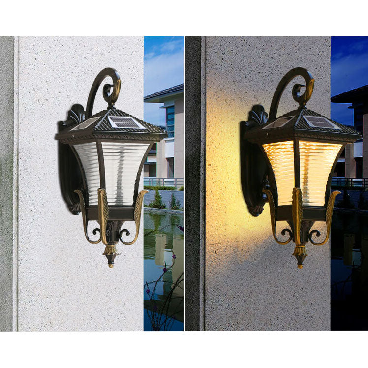 Europäischer Stil Retro Aluminium Wasserdicht Außen 1-Licht Wandlampe | Brehn