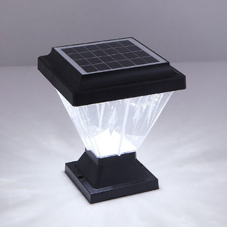 Modernes schwarzes Solar-Druckguss-Aluminium-Glas-Außen-Patio-Wasserdicht-Säulen-Hochlicht | Brehn