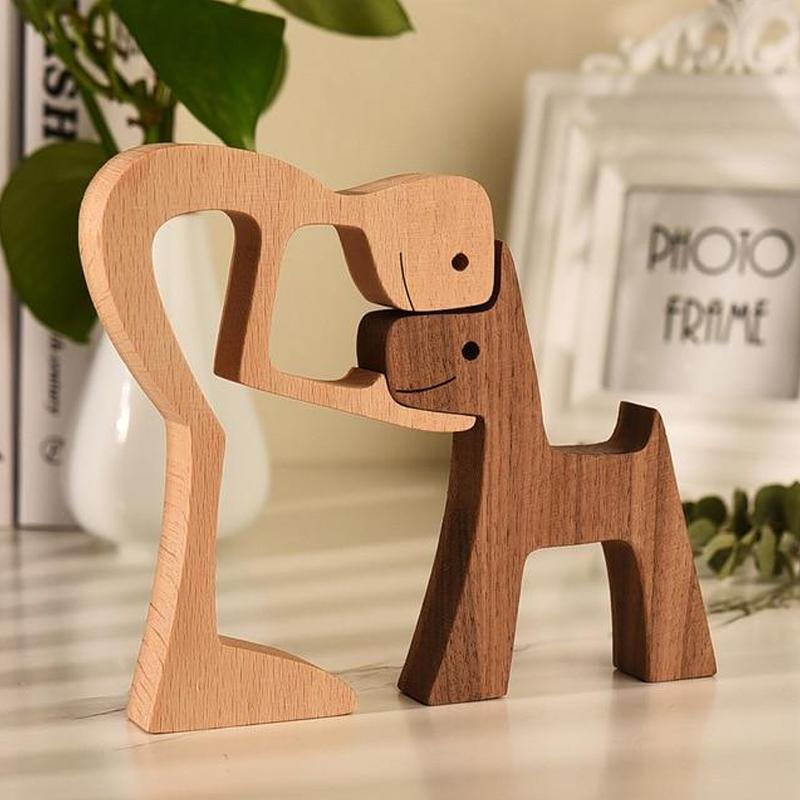 Brehn | Tierliebhaber Holzskulptur Tischdekoration