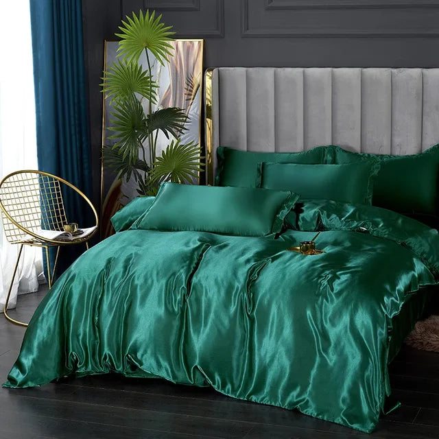Brehn | Luxuriöses Seiden-Satin-Bettwäsche-Set - SilkElegance