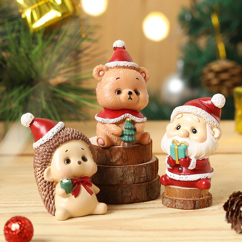 Brehn | Handgefertigte Tier-Weihnachtsmann-Ornamente