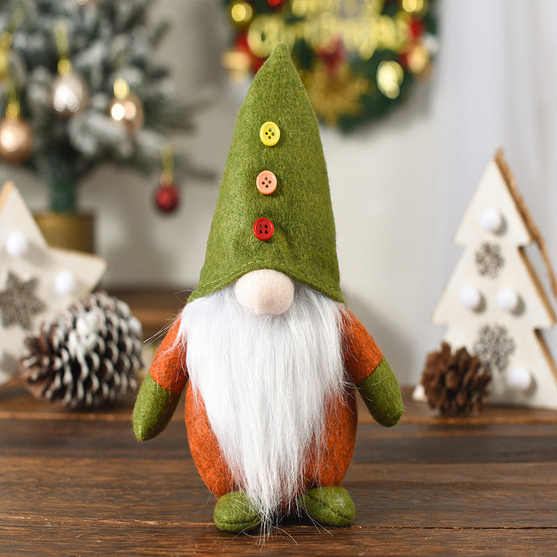 Brehn | Weihnachtsgrüne gesichtslose alte Mann-Elfenfigur
