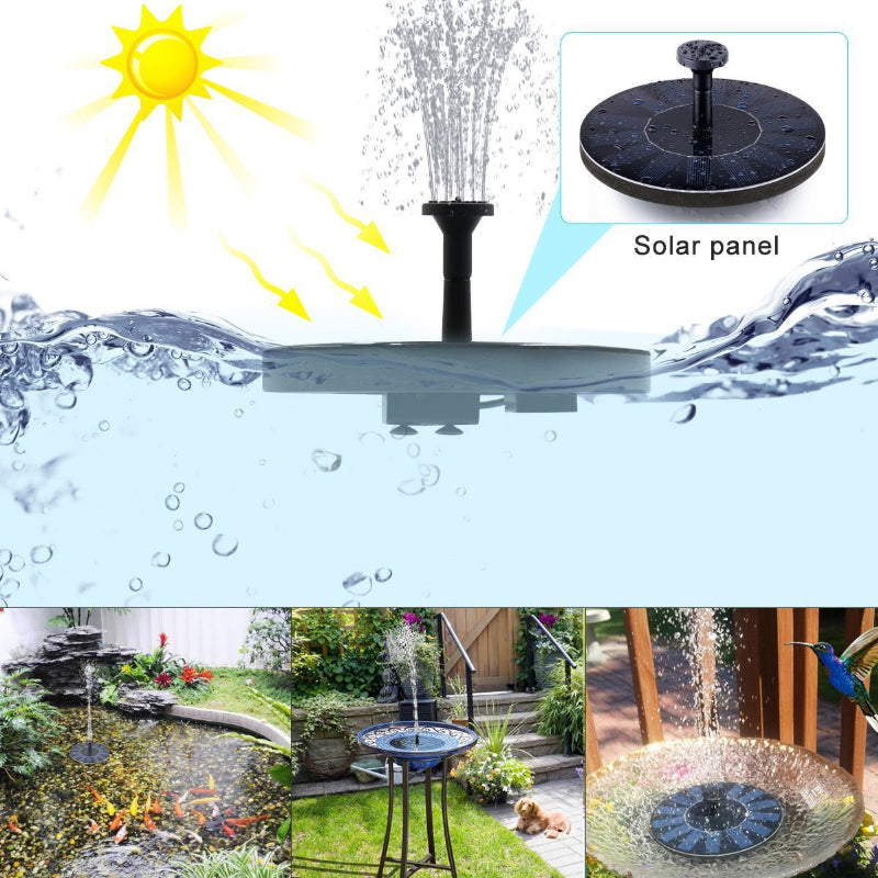 Brehn | Solarbetriebenen Vogelbrunnen mit Lichtern