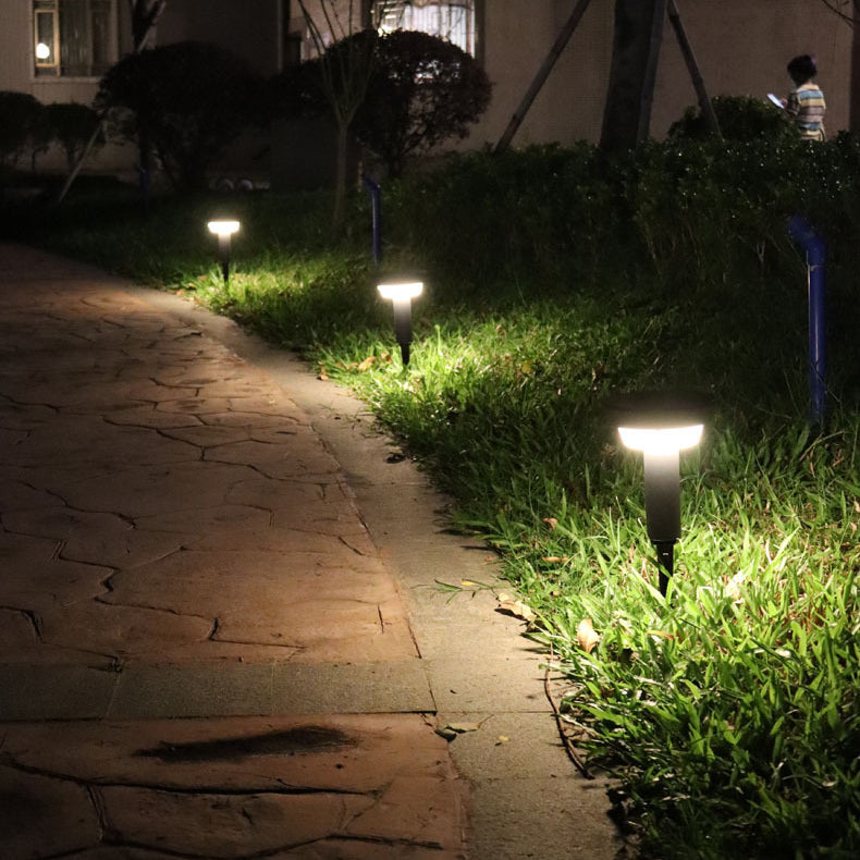 Moderne Einfachheit Wasserdichte Solar Ronde Aluminium Acryl Außenlichter Für Garten | Brehn
