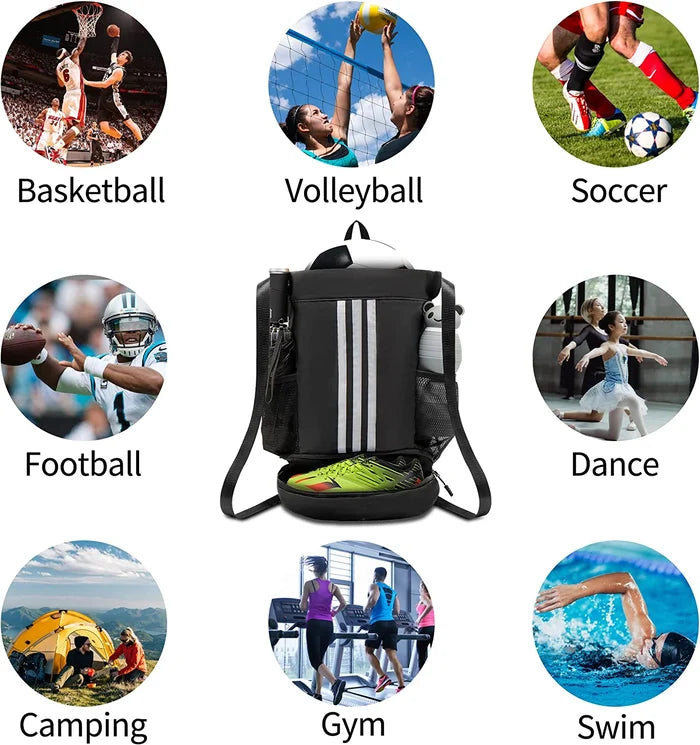 Großer Nylon-Rucksack mit Kordelzug