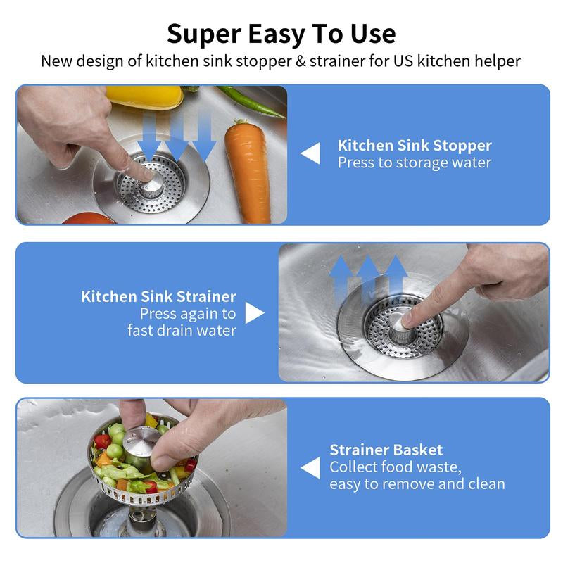 Upgrade 3-in-1 Küchenspüle Abfluss Sieb | Brehn