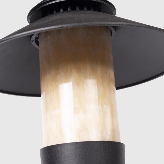 Modern minimalist Regenschirm wasserdicht Aluminium Marmor LED Außenleuchte für Garten | Brehn