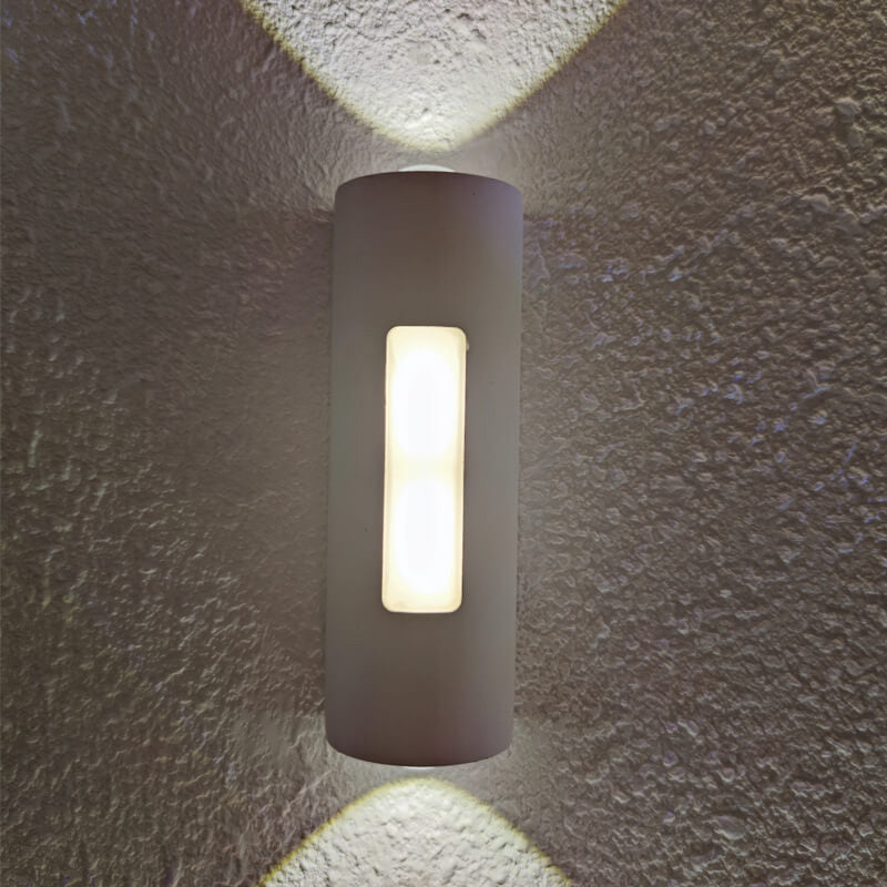 Moderner minimalistischer zylindrischer Design-LED-Außen-Wandleuchte Deko-Lampe | Brehn
