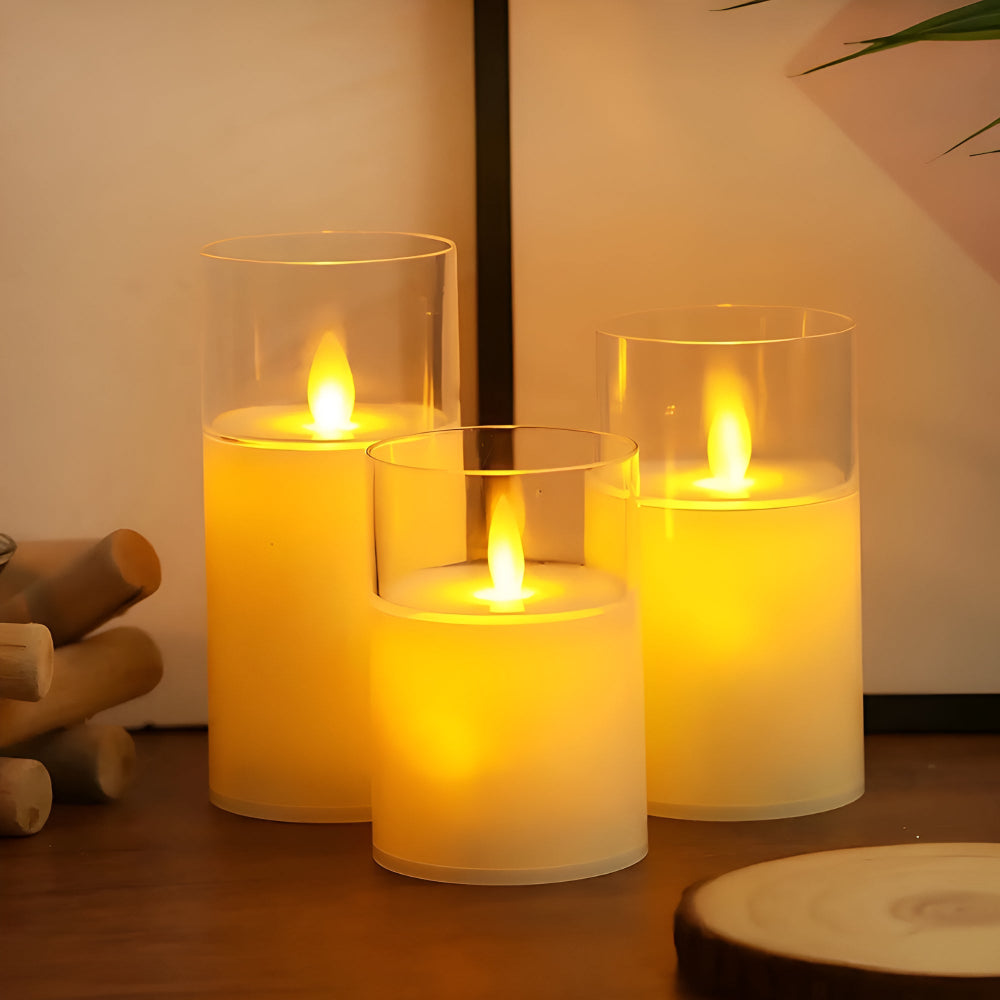 3D Flacker Flameless Kerzen Set | Brehn