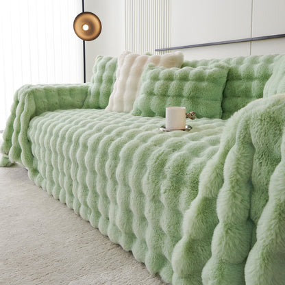 Luxe Ripple Faux Fur Sofa Cover - Modern, Stylisch & Langlebig Sofa Schutz | Brehn