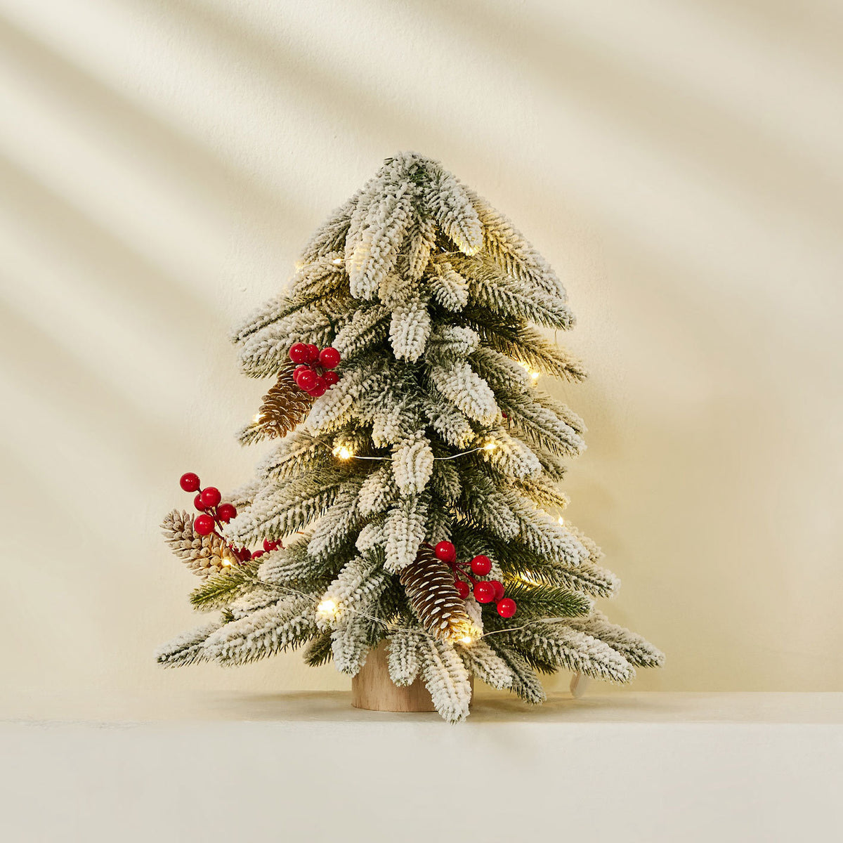 Miniatur-Weihnachtsbaum mit Kunstschnee, 40 cm