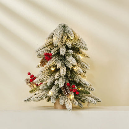 Miniatur-Weihnachtsbaum mit Kunstschnee, 40 cm